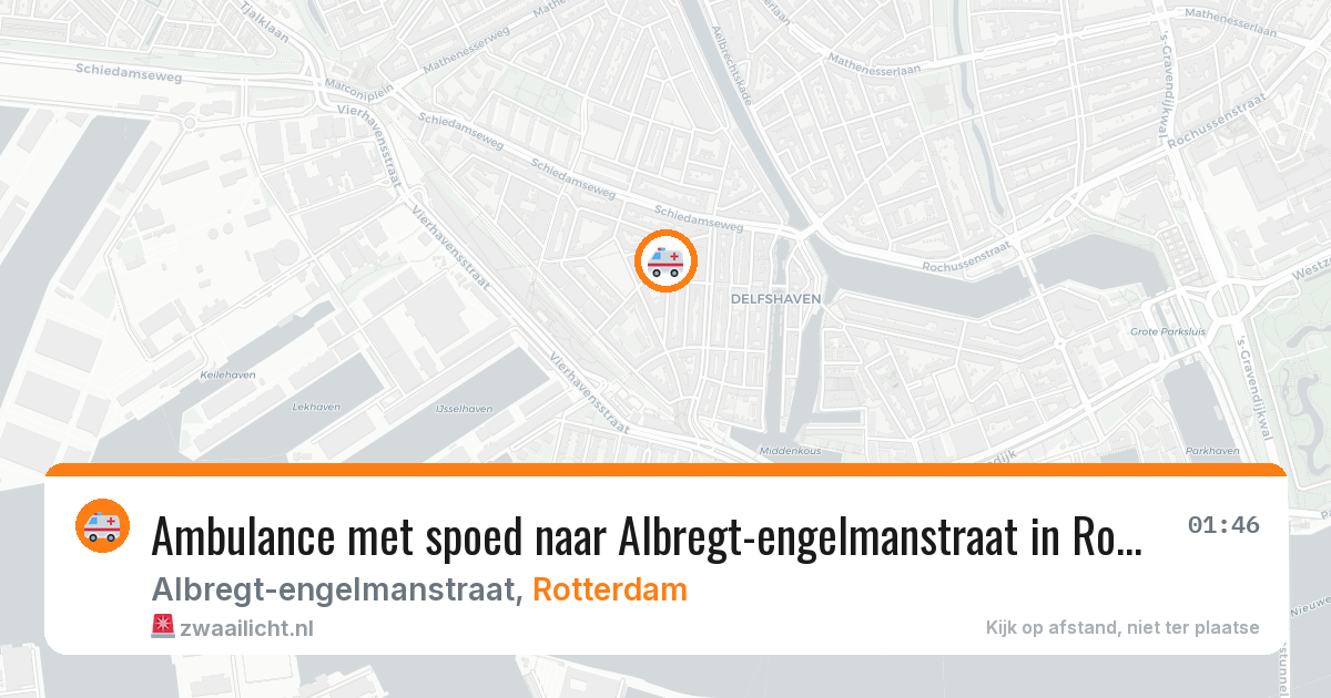 Ambulance met spoed naar Albregt-engelmanstraat in Rotterdam — 10 mei 2026