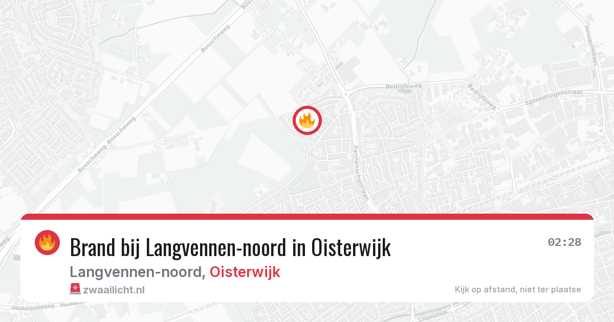 Brand bij Langvennen-noord in Oisterwijk — 28 jun 2026