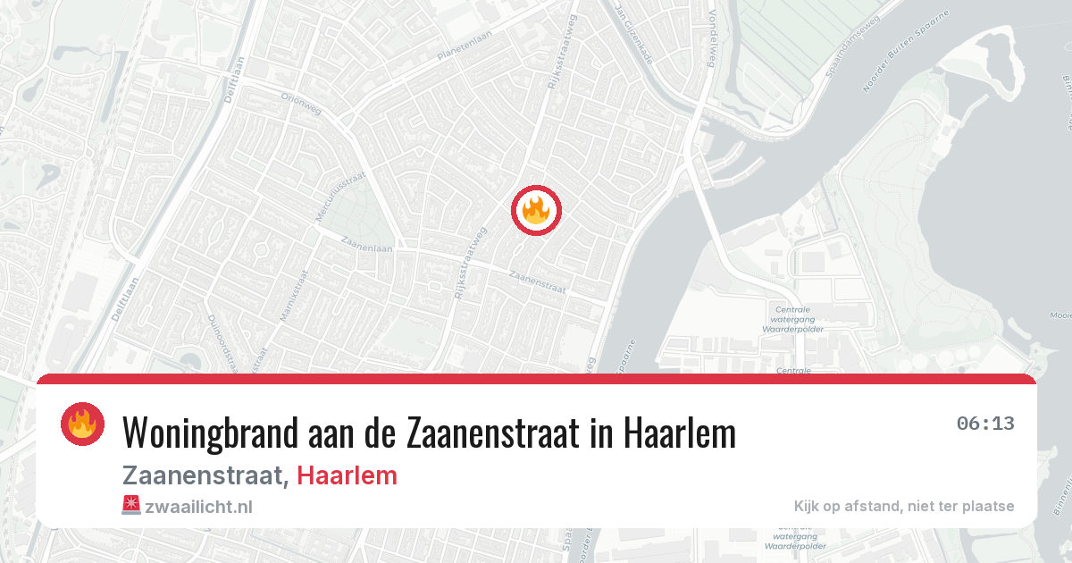 Woningbrand aan de Zaanenstraat in Haarlem — 11 aug 2026