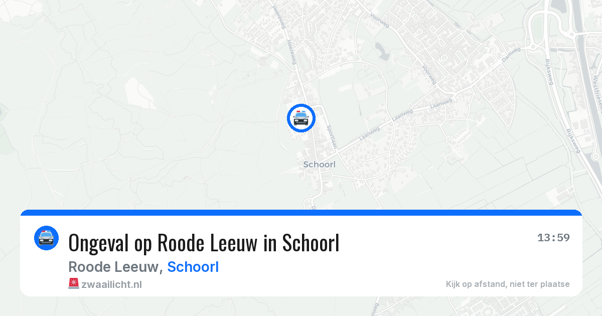 Ongeval op Roode Leeuw in Schoorl — 6 jul 2026