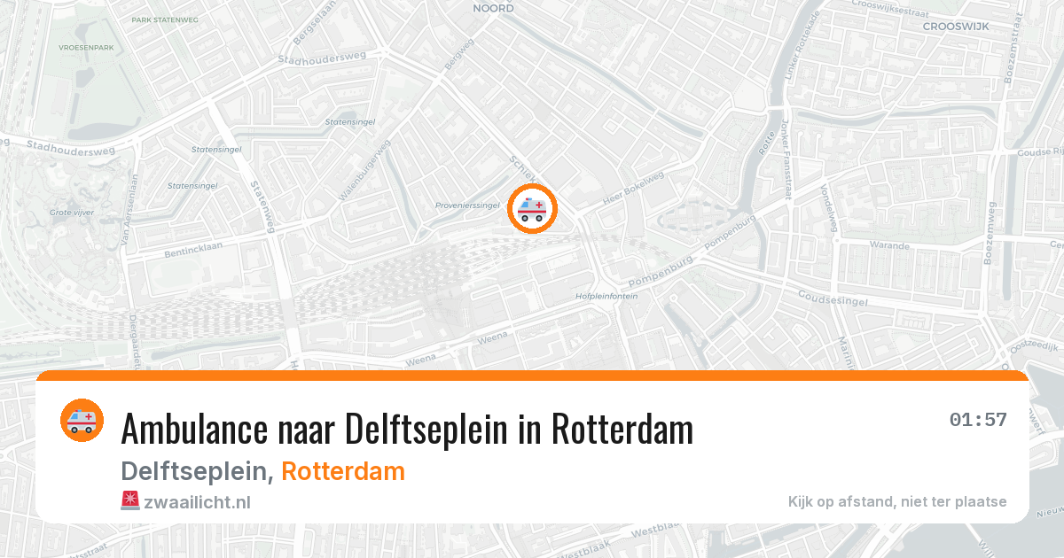 Ambulance naar Delftseplein in Rotterdam — 5 jun 2026