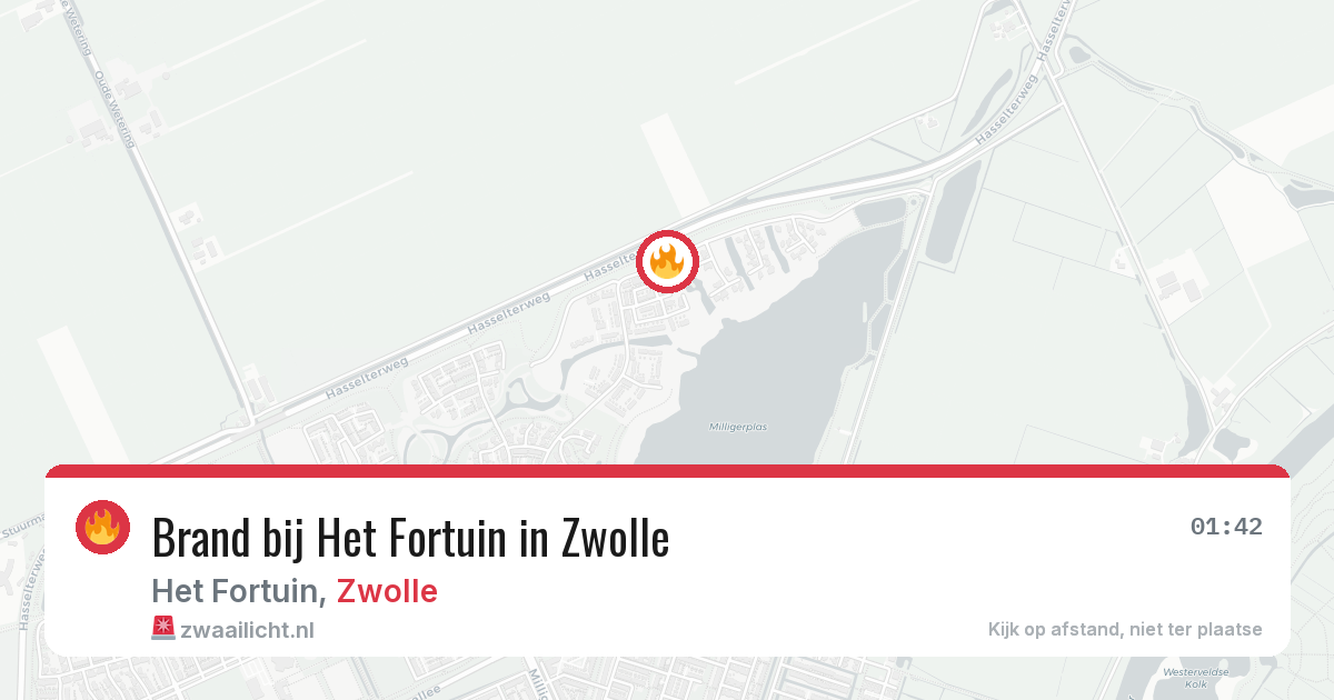 Brand bij Het Fortuin in Zwolle — 26 mei 2026