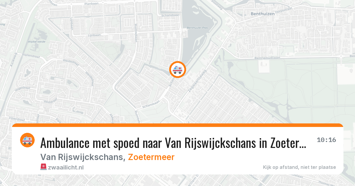 Ambulance met spoed naar Van Rijswijckschans in Zoetermeer — 25 jan 2026