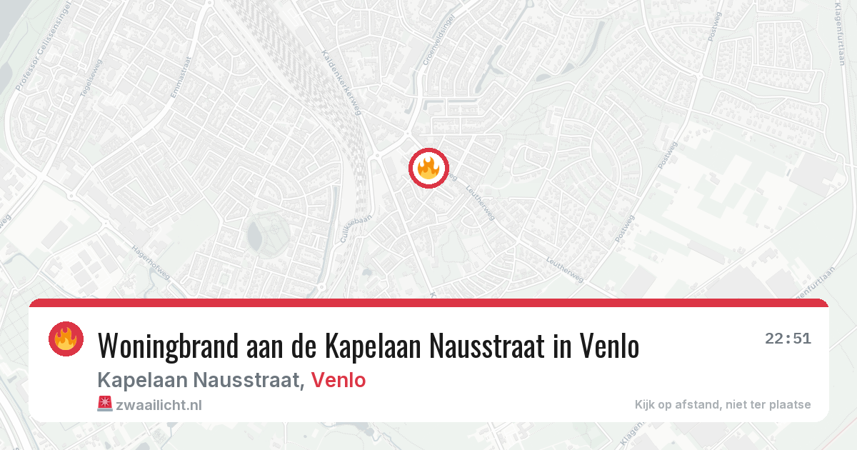 Woningbrand aan de Kapelaan Nausstraat in Venlo — 16 jan 2026