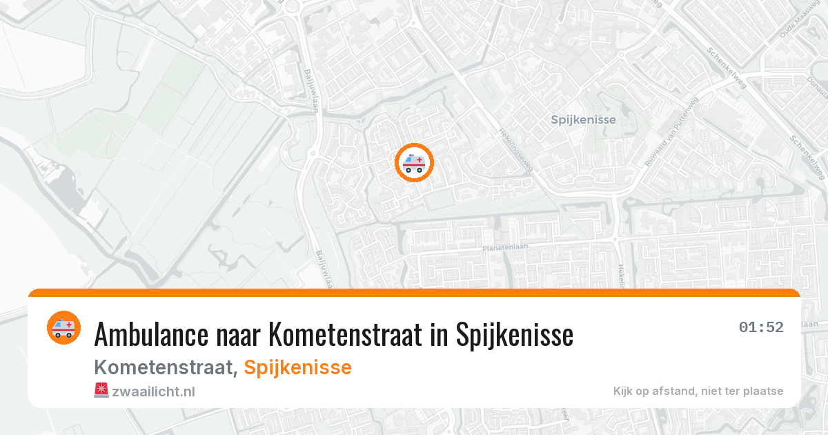 Ambulance naar Kometenstraat in Spijkenisse — 22 mei 2026