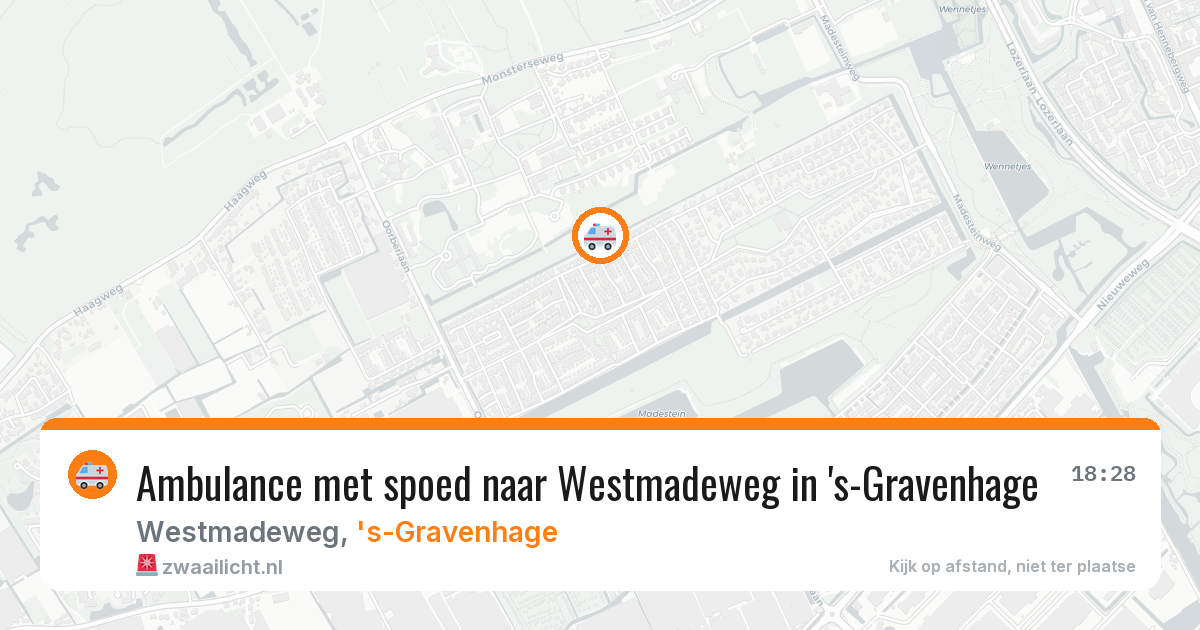 Ambulance met spoed naar Westmadeweg in 's-Gravenhage — 23 jun 2026