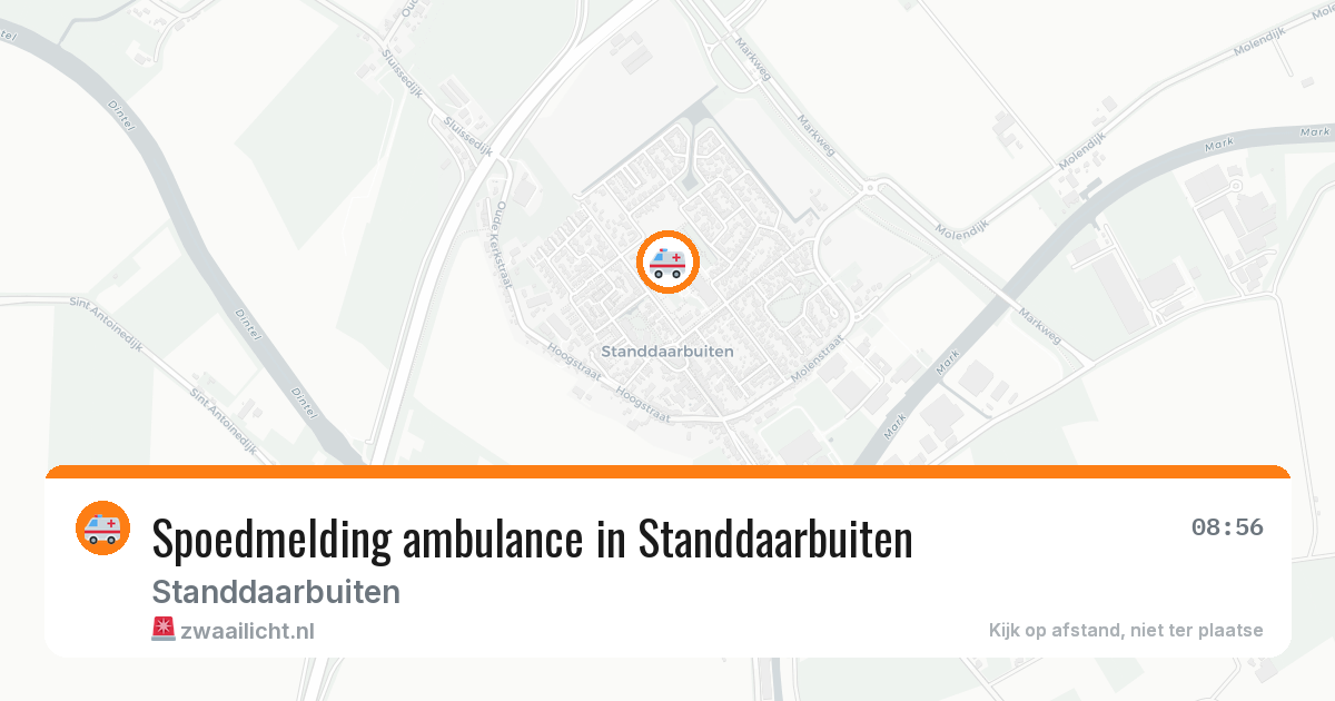 Spoedmelding ambulance in Standdaarbuiten — 19 mei 2026