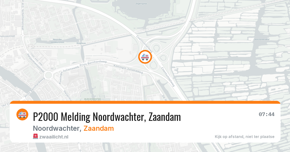 P2000 Melding Noordwachter, Zaandam — 4 feb 2026