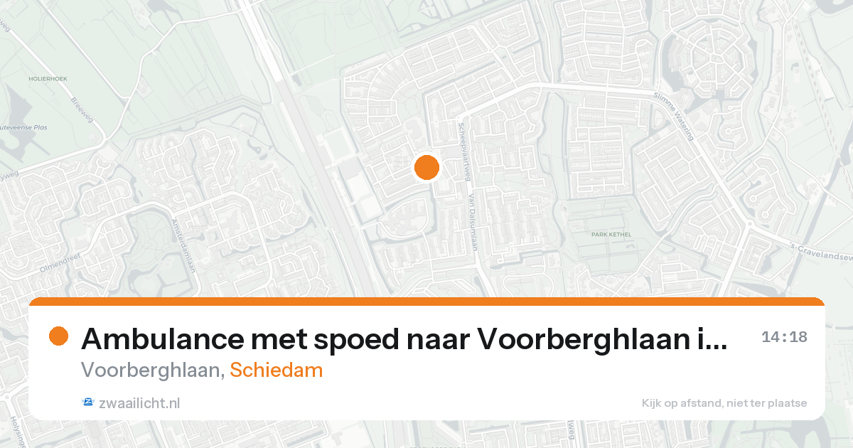 Ambulance met spoed naar Voorberghlaan in Schiedam — 4 jun 2026