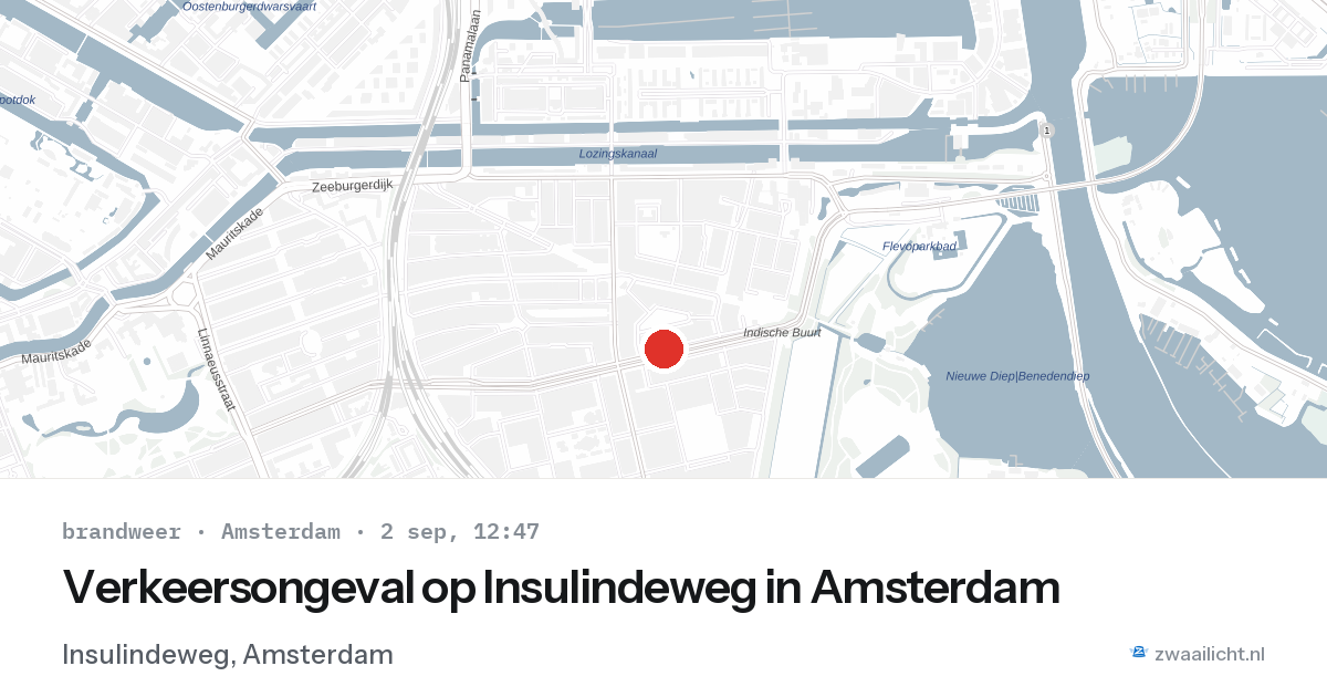 Verkeersongeval op Insulindeweg in Amsterdam — 2 sep 2026