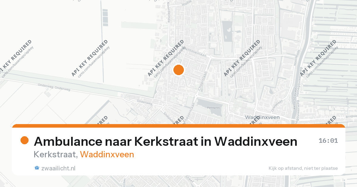 Ambulance naar Kerkstraat in Waddinxveen — 26 aug 2026