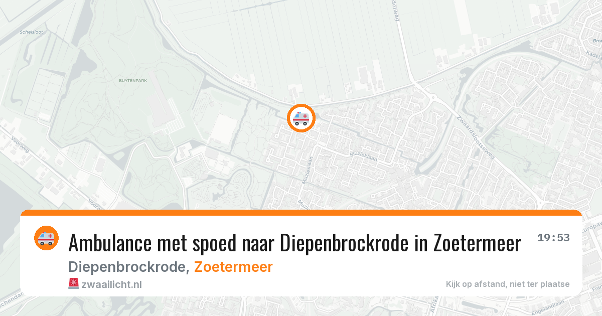 Ambulance met spoed naar Diepenbrockrode in Zoetermeer — 6 apr 2026