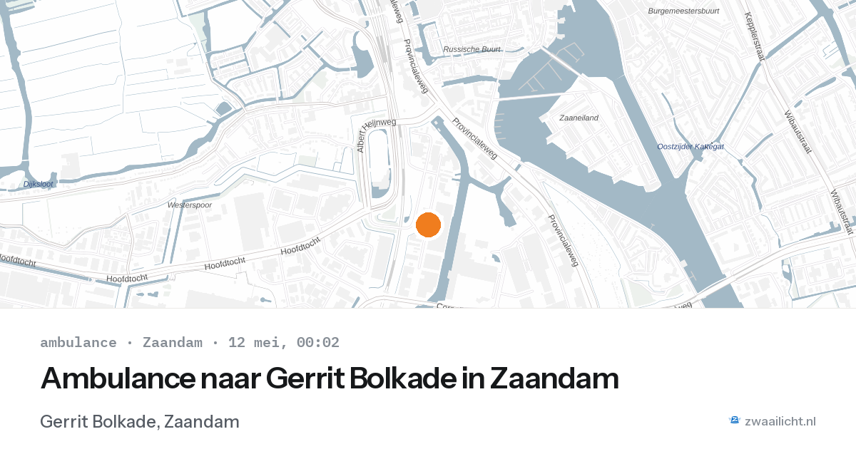 Ambulance naar Gerrit Bolkade in Zaandam — 11 mei 2026