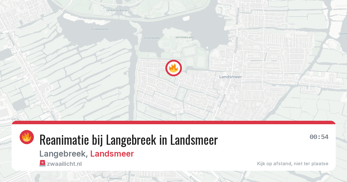 Reanimatie bij Langebreek in Landsmeer — 19 feb 2026