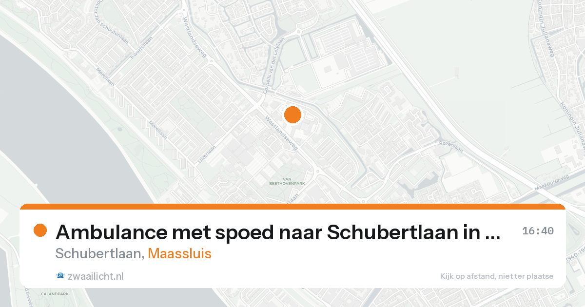 Ambulance met spoed naar Schubertlaan in Maassluis — 25 aug 2026