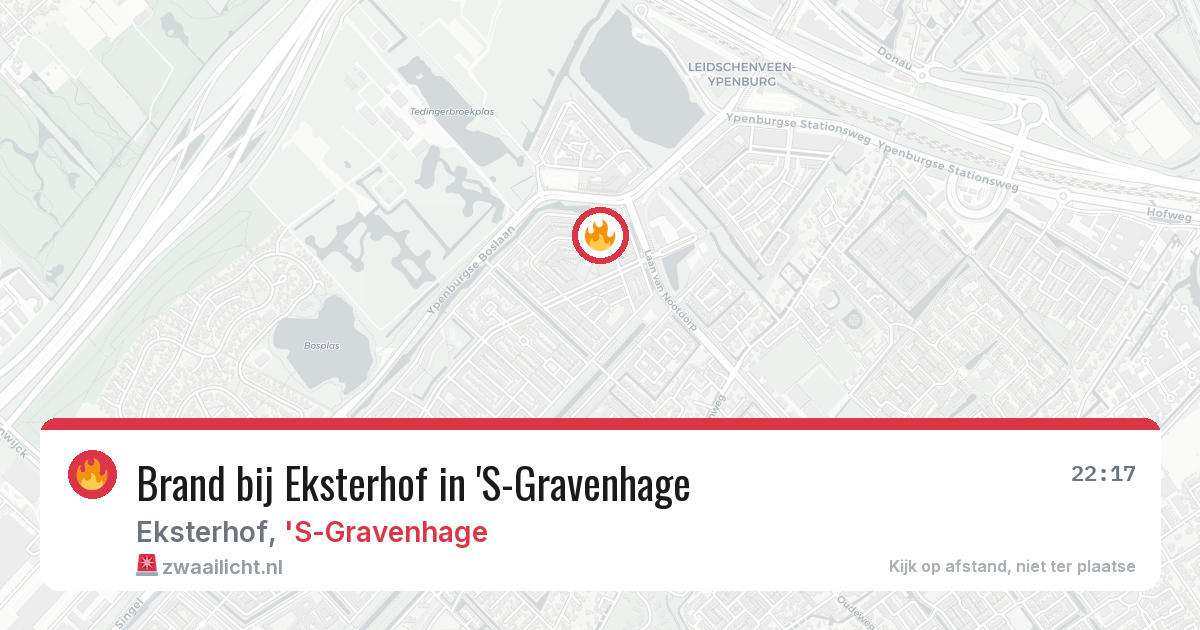 Brand bij Eksterhof in 'S-Gravenhage — 24 mei 2026