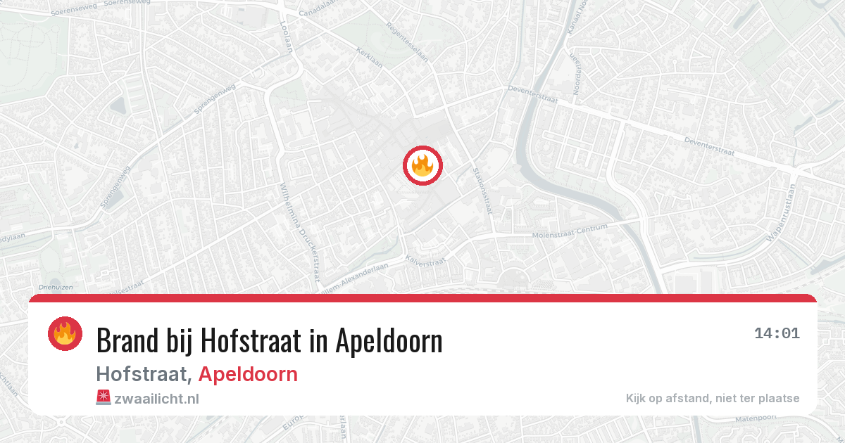 Brand bij Hofstraat in Apeldoorn — 10 jun 2026