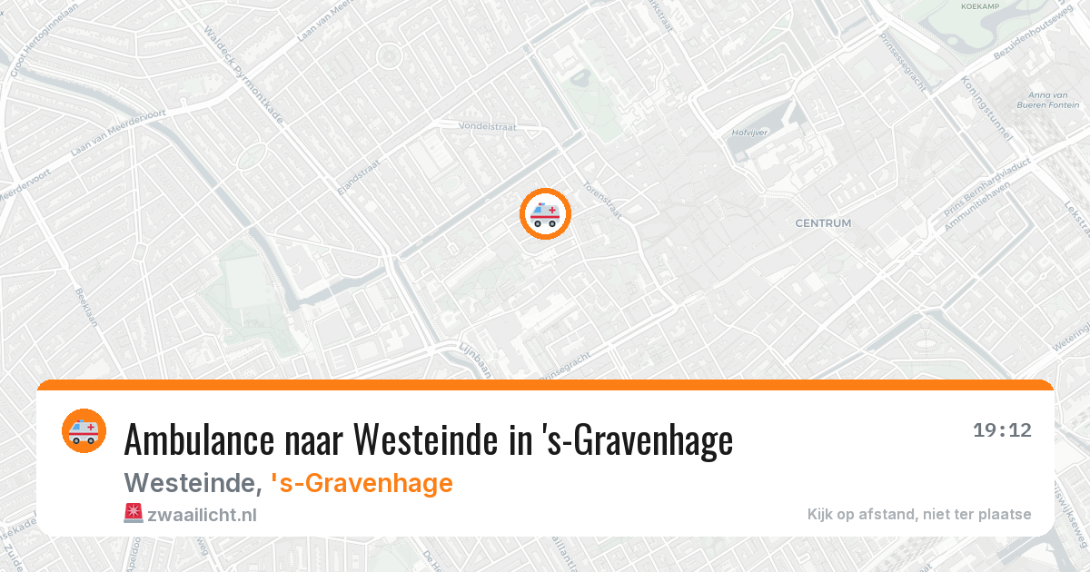 Ambulance naar Westeinde in 's-Gravenhage — 1 apr 2026