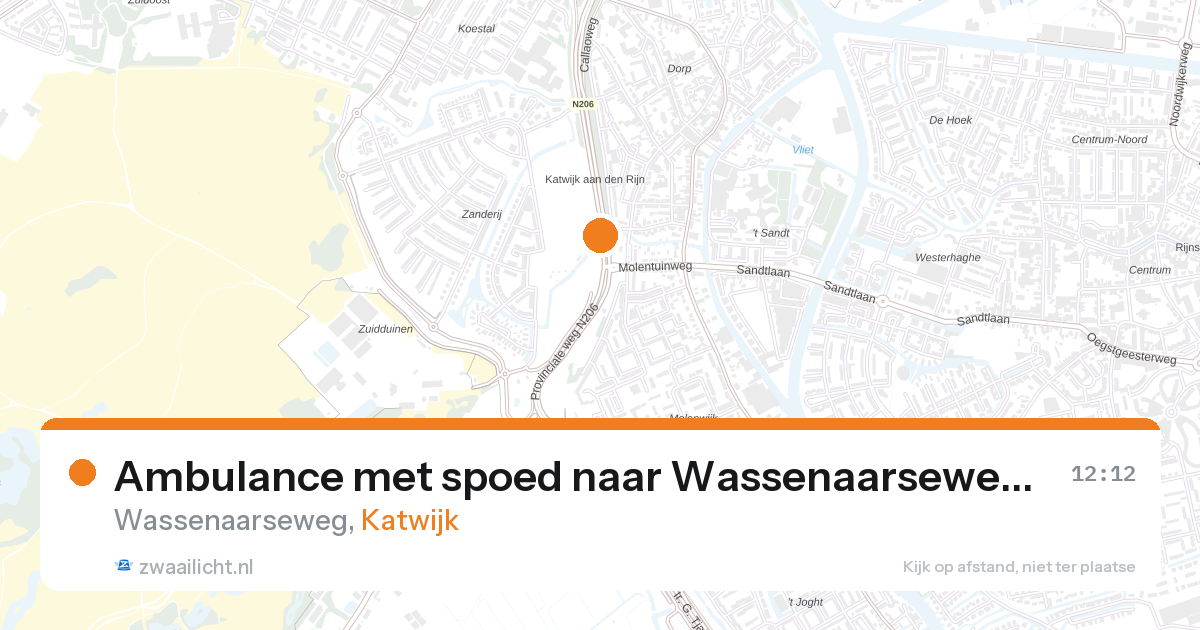 Ambulance met spoed naar Wassenaarseweg in Katwijk — 22 mei 2026