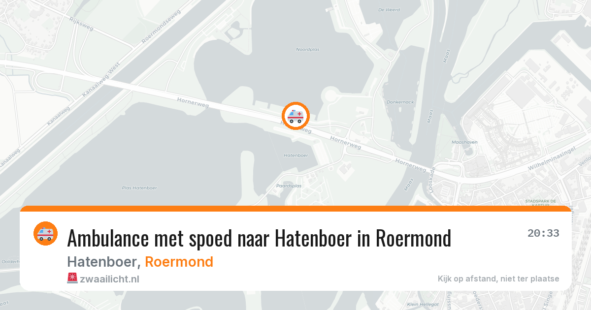 Ambulance met spoed naar Hatenboer in Roermond — 20 jun 2026