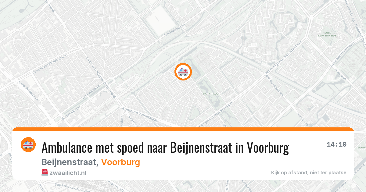 Ambulance met spoed naar Beijnenstraat in Voorburg — 11 jun 2026