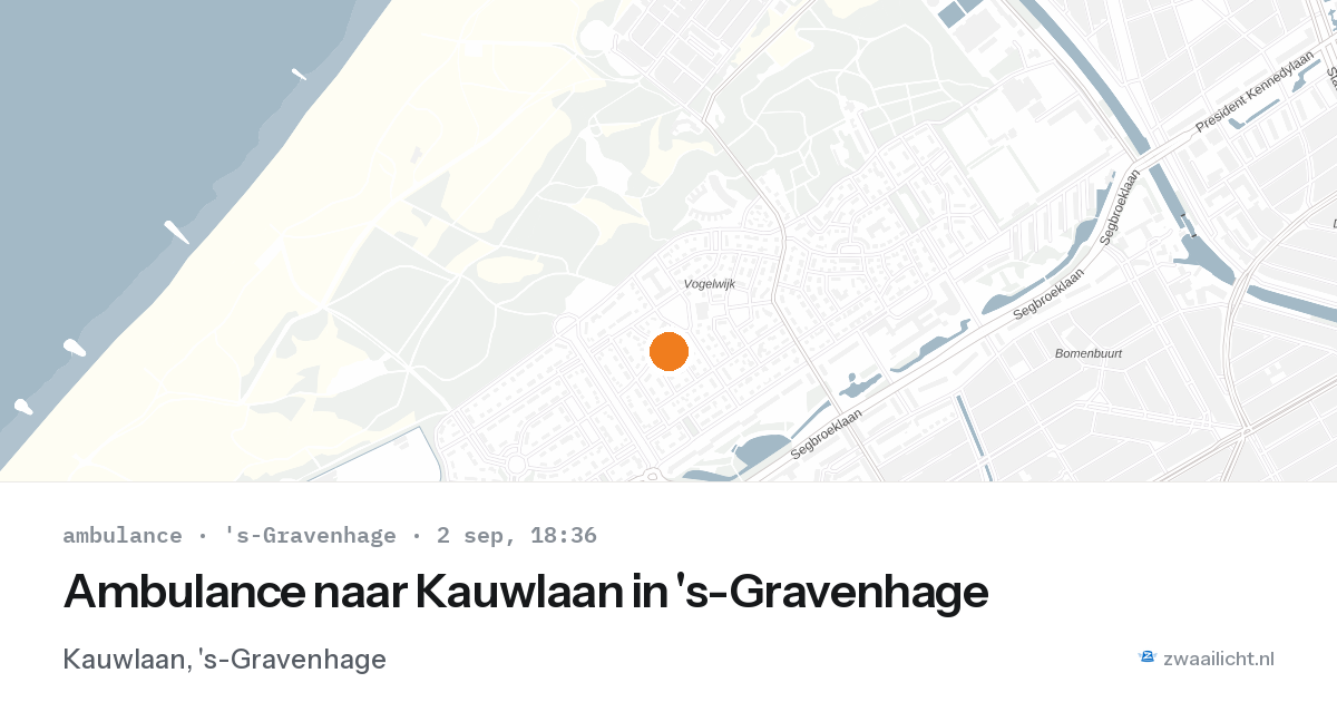 Ambulance naar Kauwlaan in 's-Gravenhage — 2 sep 2026