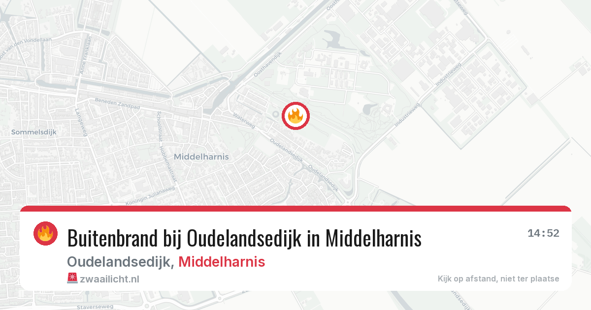 Buitenbrand bij Oudelandsedijk in Middelharnis — 4 aug 2026