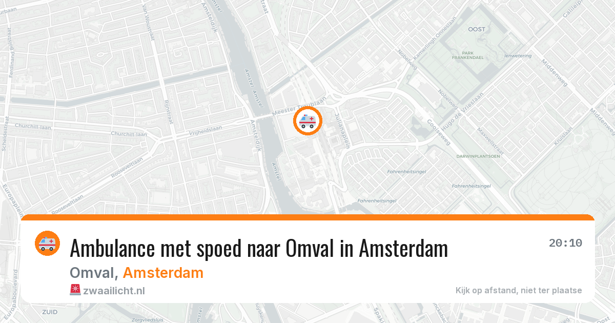 Ambulance met spoed naar Omval in Amsterdam — 22 mrt 2026