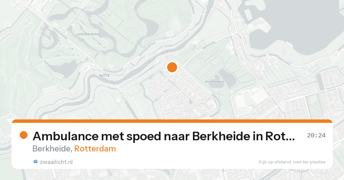 Ambulance met spoed naar Berkheide in Rotterdam — 23 aug 2026