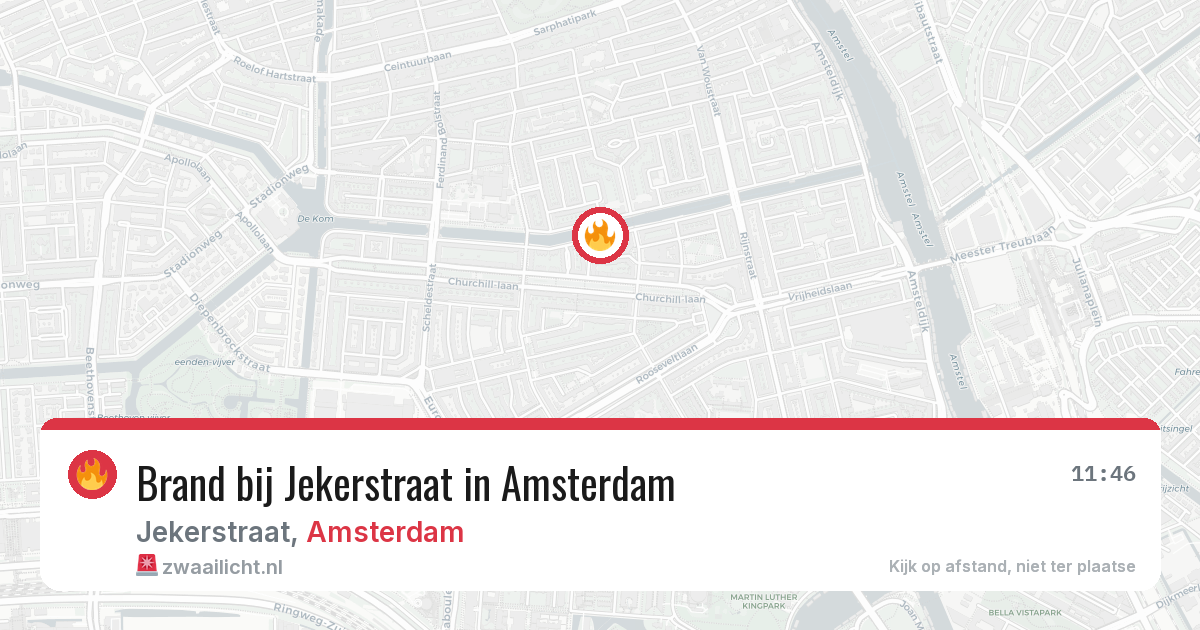 Brand bij Jekerstraat in Amsterdam — 21 mei 2026