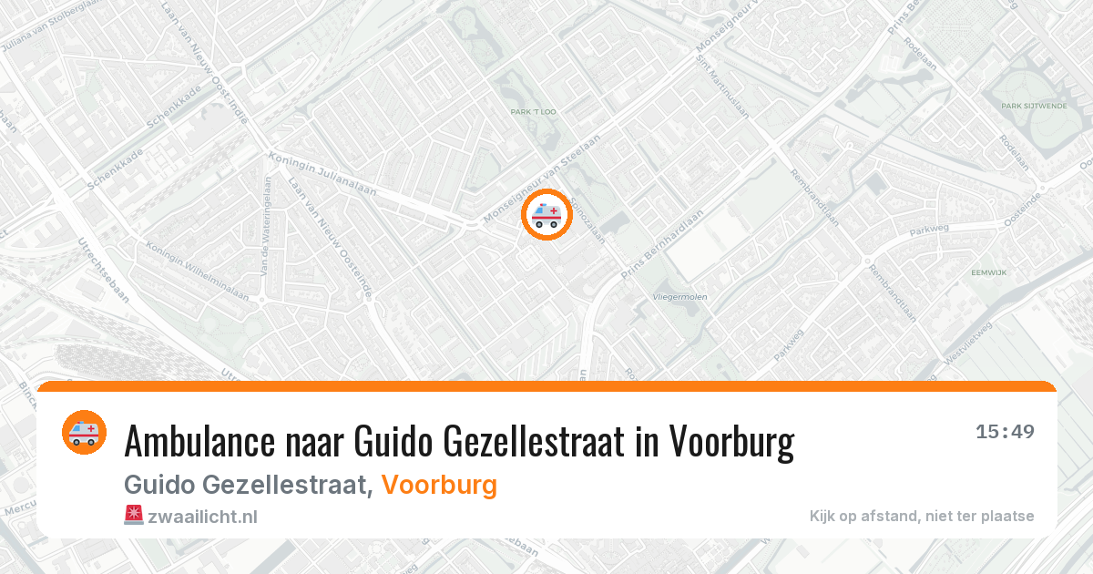 Ambulance naar Guido Gezellestraat in Voorburg — 20 apr 2026