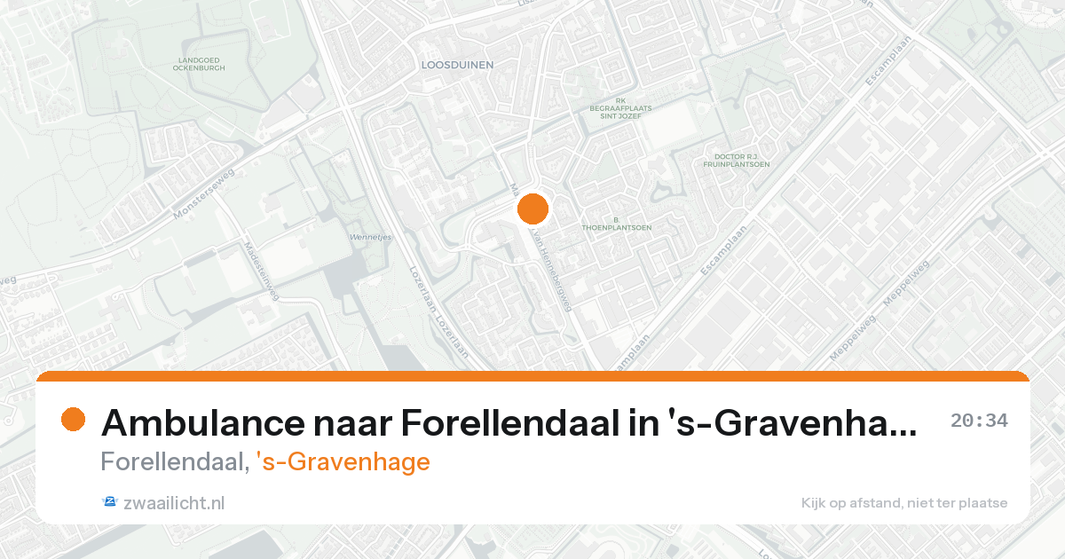 Ambulance naar Forellendaal in 's-Gravenhage — 20 aug 2026