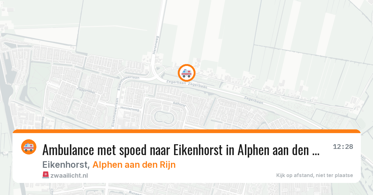 Ambulance met spoed naar Eikenhorst in Alphen aan den Rijn — 19 jun 2026