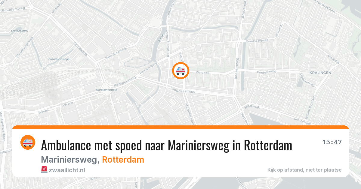 Ambulance met spoed naar Mariniersweg in Rotterdam — 26 jun 2026