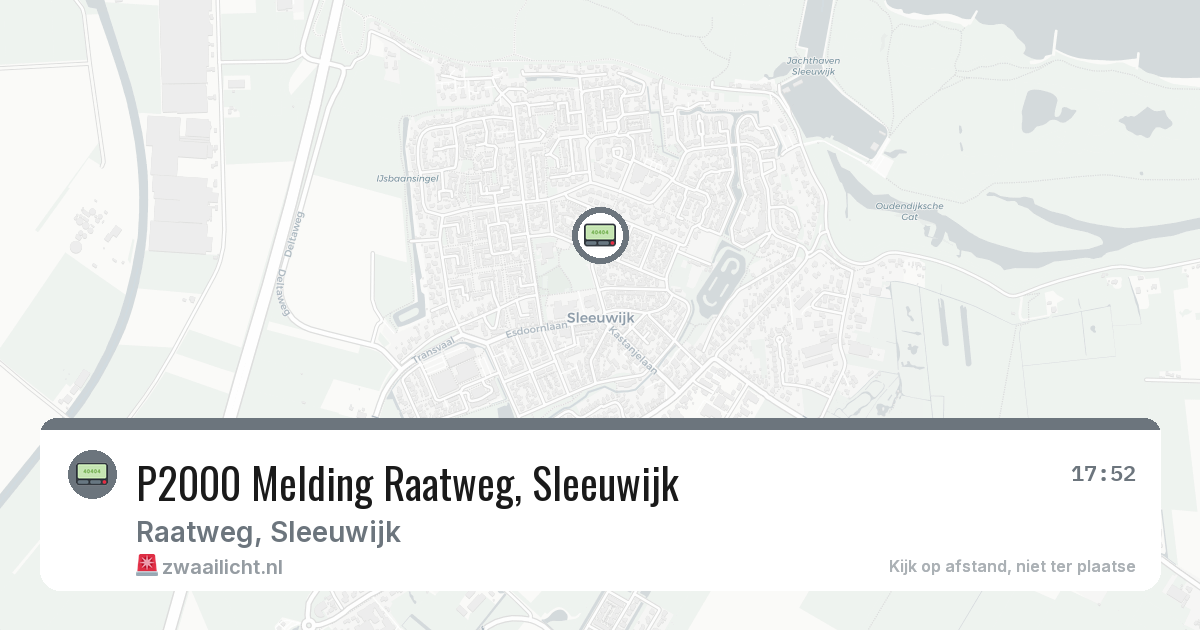 P2000 Melding Raatweg, Sleeuwijk — 21 jul 2026