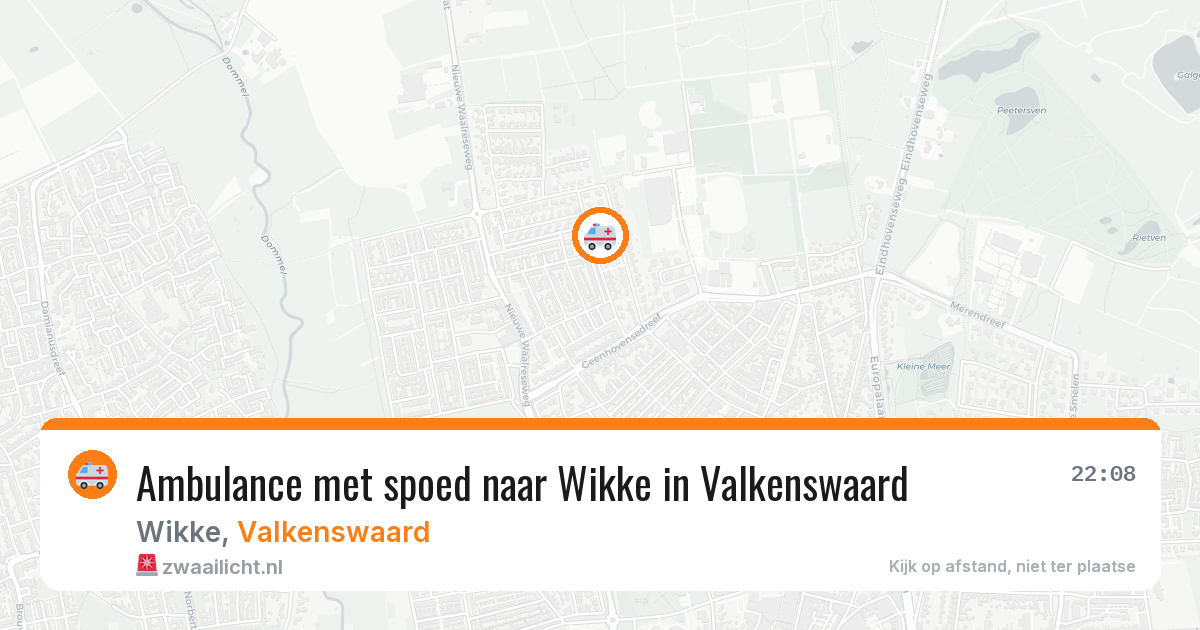 Ambulance met spoed naar Wikke in Valkenswaard — 23 mrt 2026