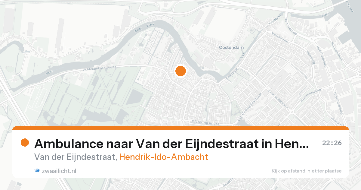 Ambulance naar Van der Eijndestraat in Hendrik-Ido-Ambacht — 21 aug 2026