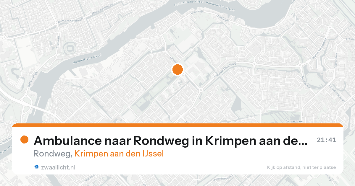 Ambulance naar Rondweg in Krimpen aan den IJssel — 16 aug 2026