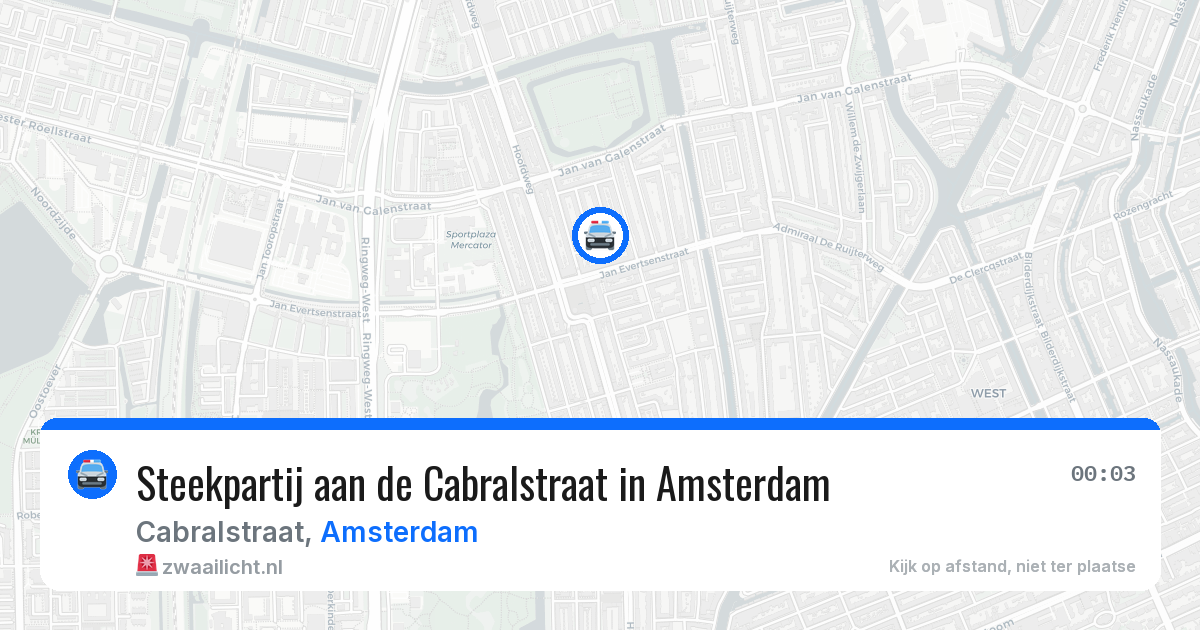Steekpartij aan de Cabralstraat in Amsterdam — 7 jul 2026