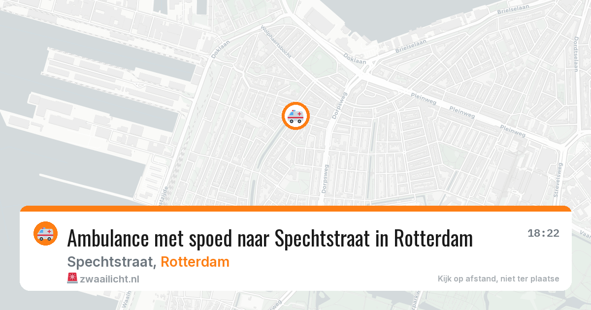 Ambulance met spoed naar Spechtstraat in Rotterdam — 24 mrt 2026