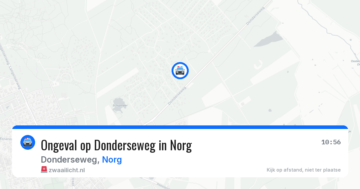 Ongeval op Donderseweg in Norg — 24 mrt 2026