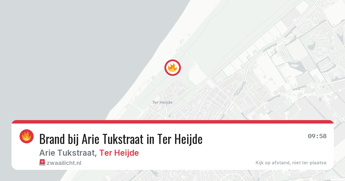 Brand bij Arie Tukstraat in Ter Heijde — 19 mrt 2026