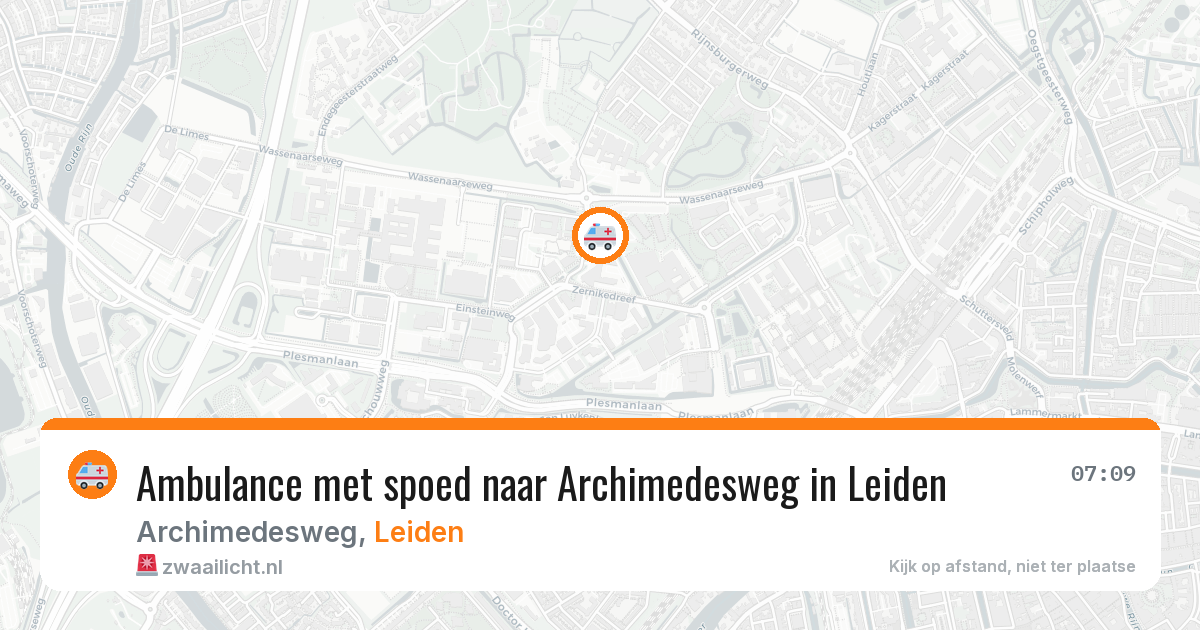 Ambulance met spoed naar Archimedesweg in Leiden — 22 jun 2026