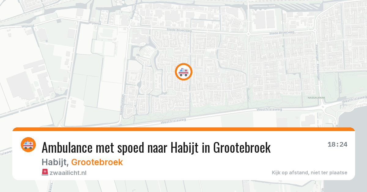 Ambulance met spoed naar Habijt in Grootebroek — 6 jul 2026