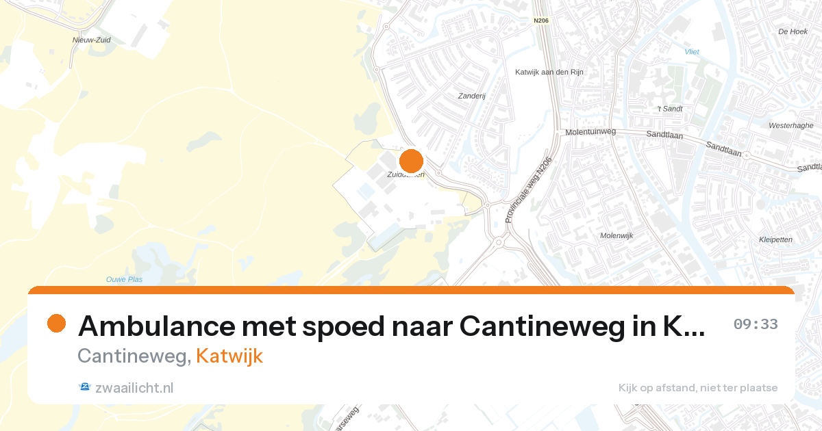Ambulance met spoed naar Cantineweg in Katwijk — 28 mei 2026