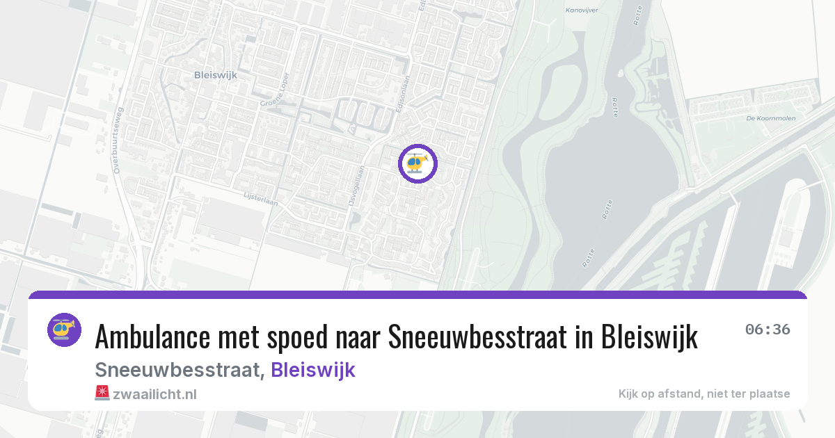 Ambulance met spoed naar Sneeuwbesstraat in Bleiswijk — 8 jun 2026