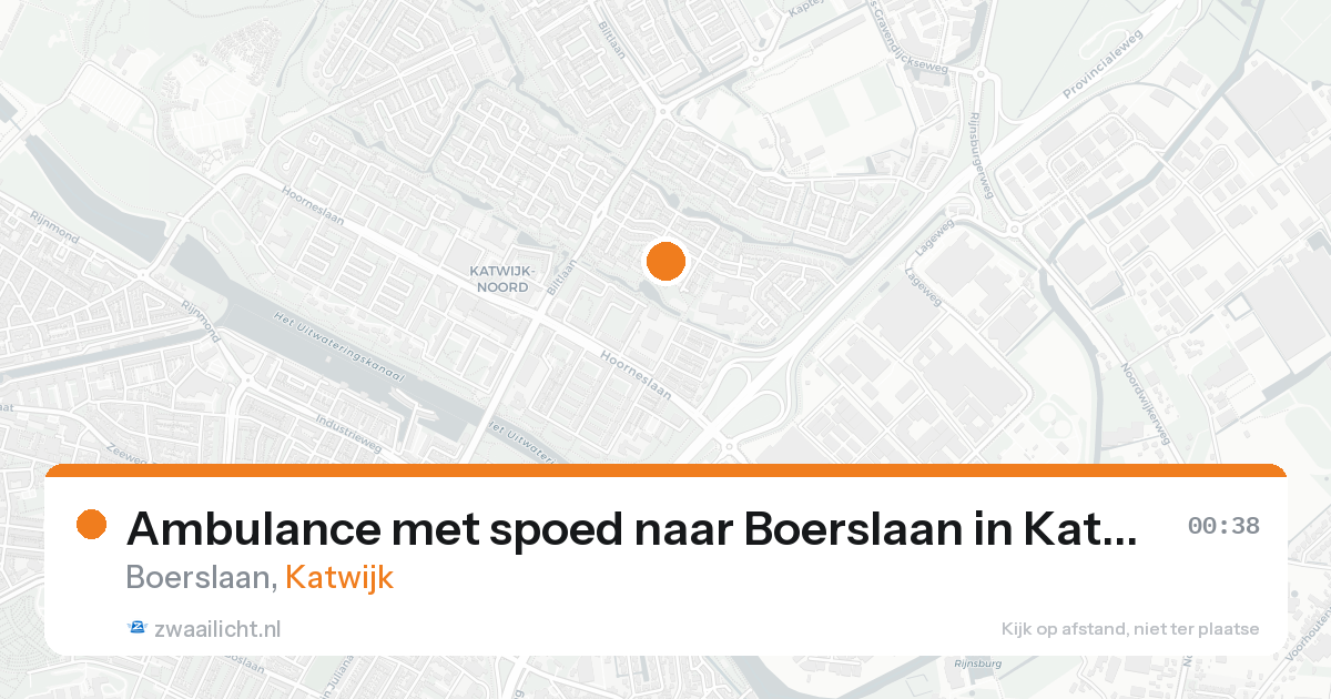 Ambulance met spoed naar Boerslaan in Katwijk — 16 aug 2026