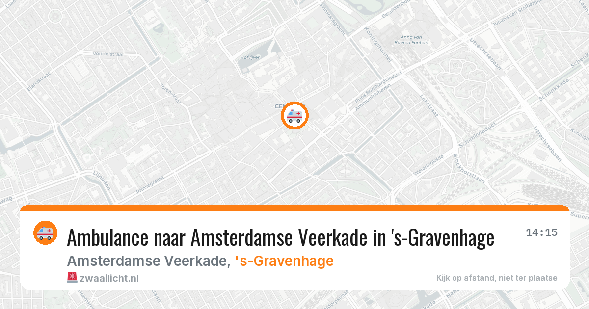 Ambulance naar Amsterdamse Veerkade in 's-Gravenhage — 13 mrt 2026