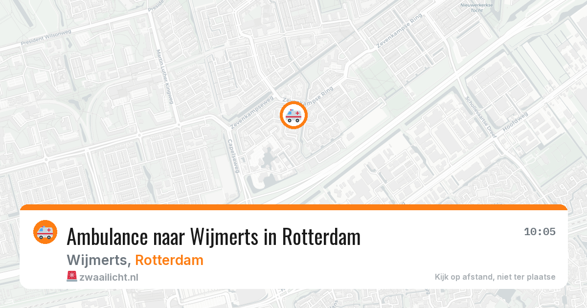 Ambulance naar Wijmerts in Rotterdam — 10 aug 2026