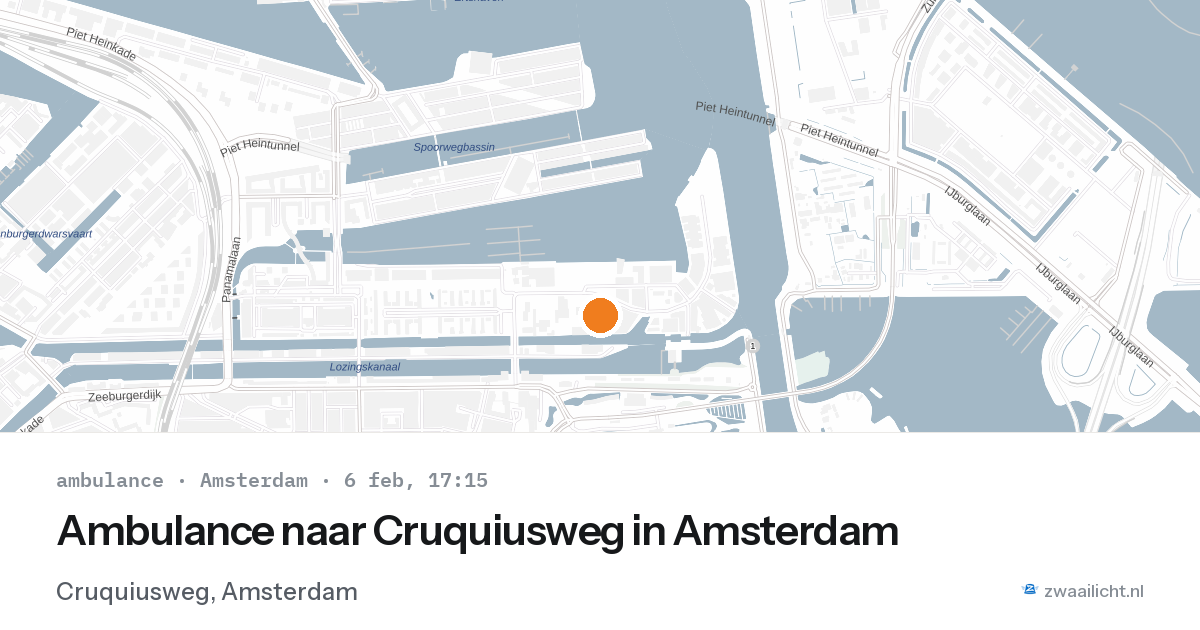 Ambulance naar Cruquiusweg in Amsterdam — 6 feb 2026